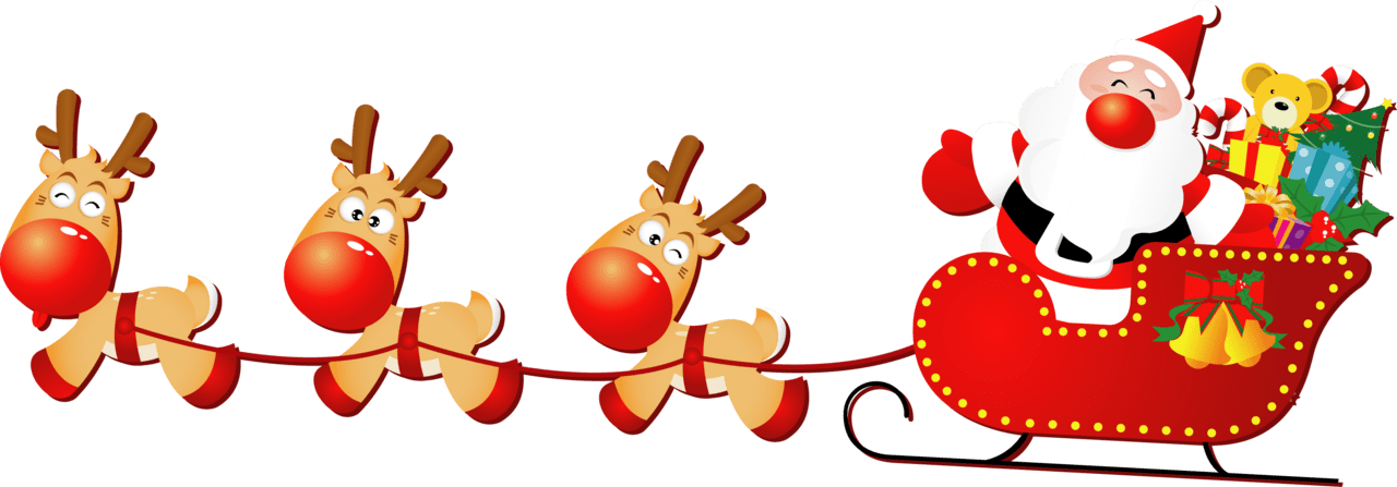 Santa sleigh image size clipart