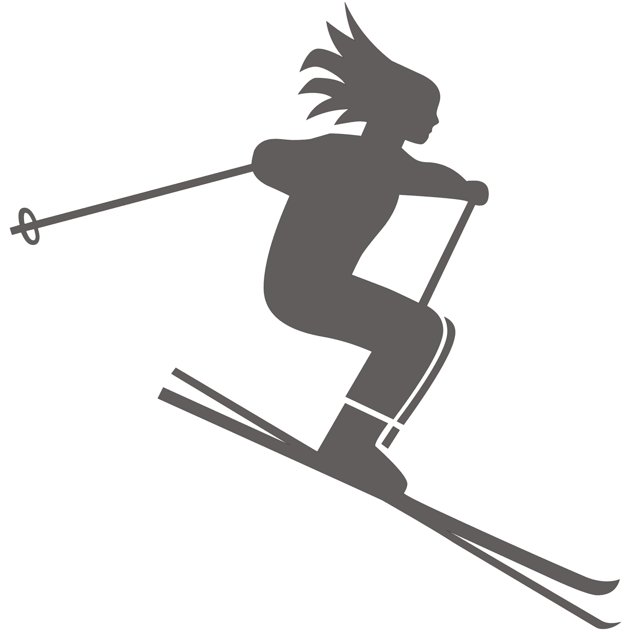 Ski ing clipart vector