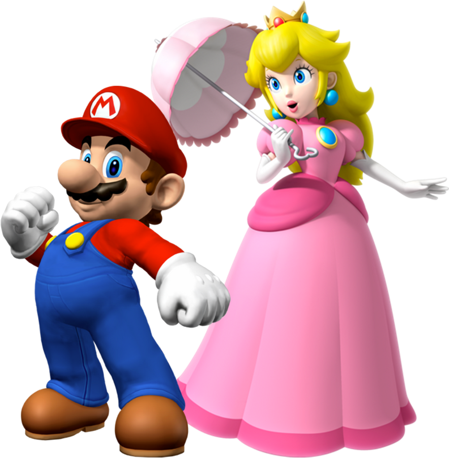 Super mario and princess peach by cpeters deviantart clipart transparent