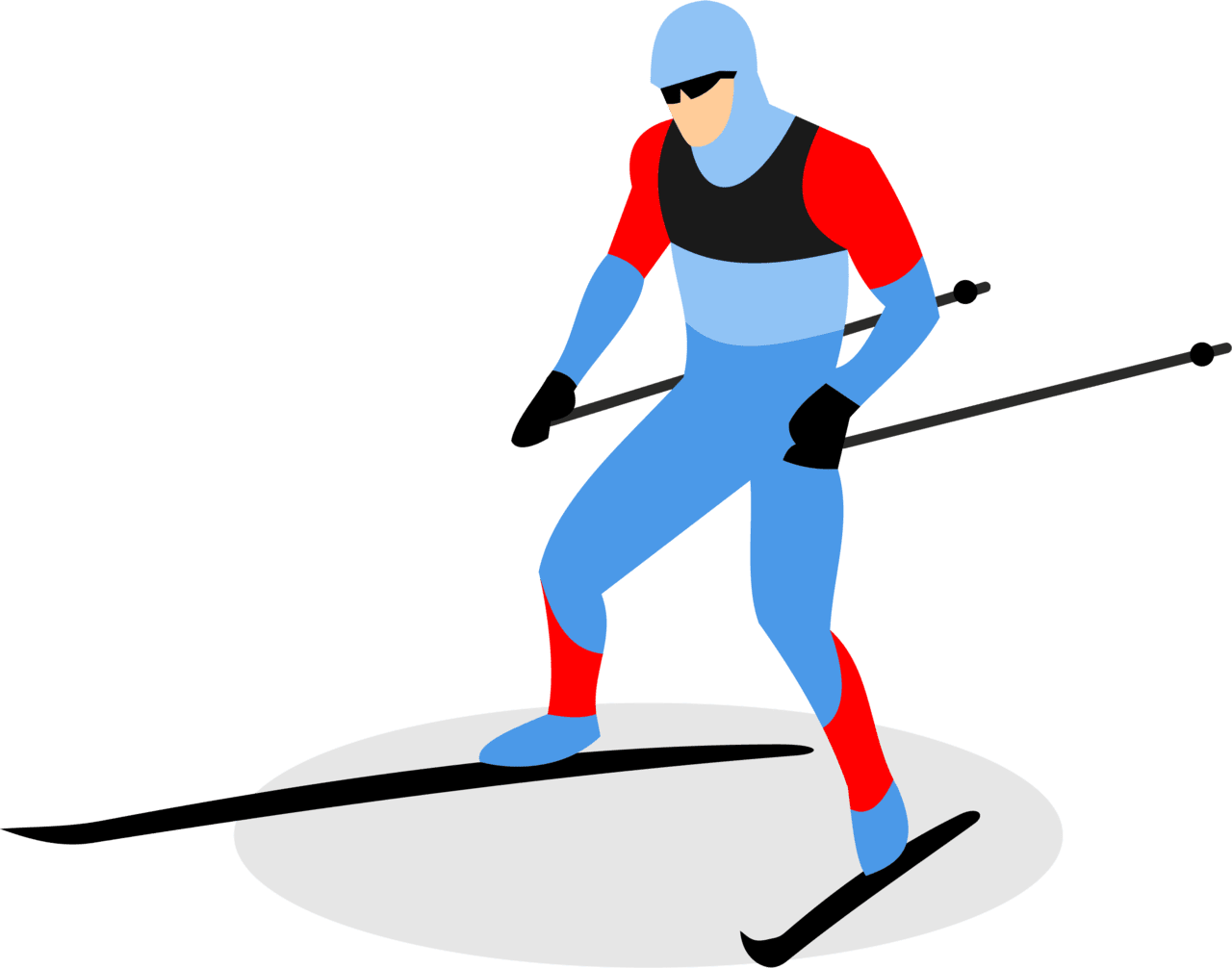 Ski biathlon image size clipart