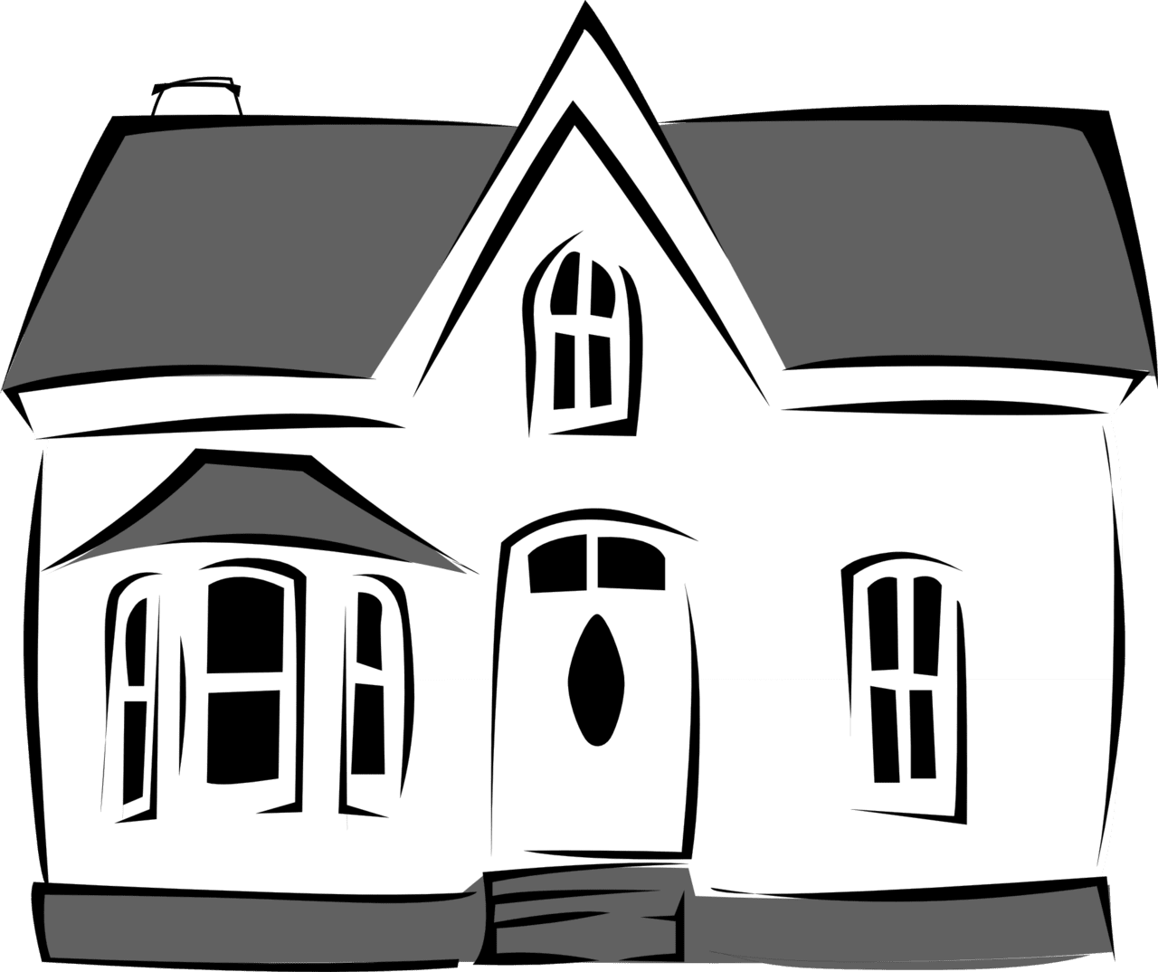 House black and white hd cartoon clipart best cartoons image