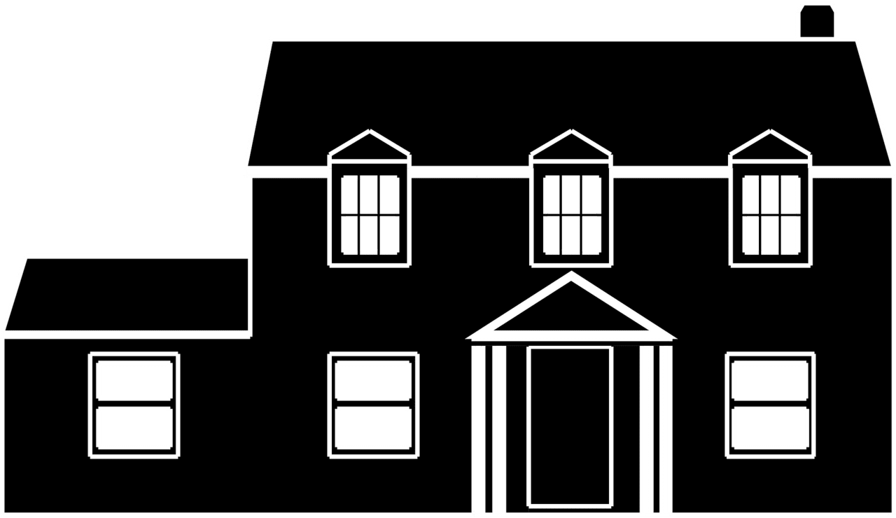 House black and white vector clipart images