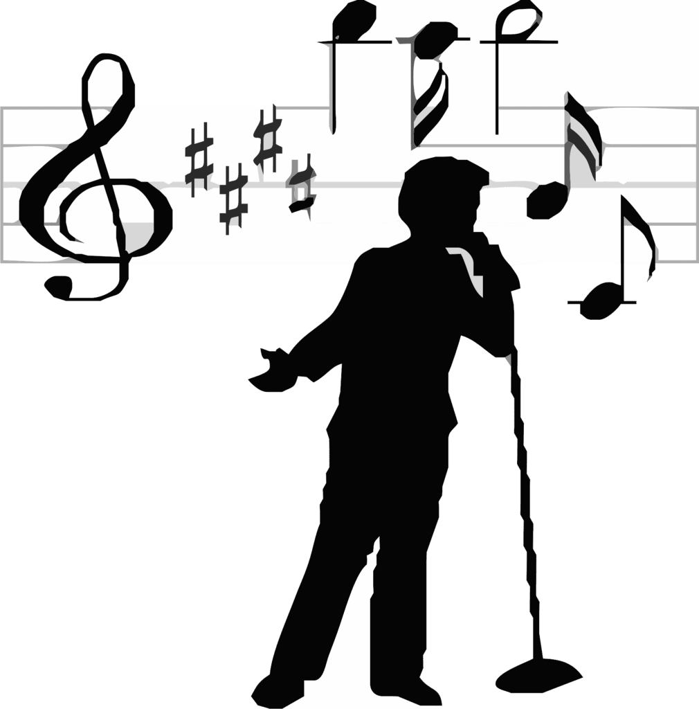 Singing singer clipart picture