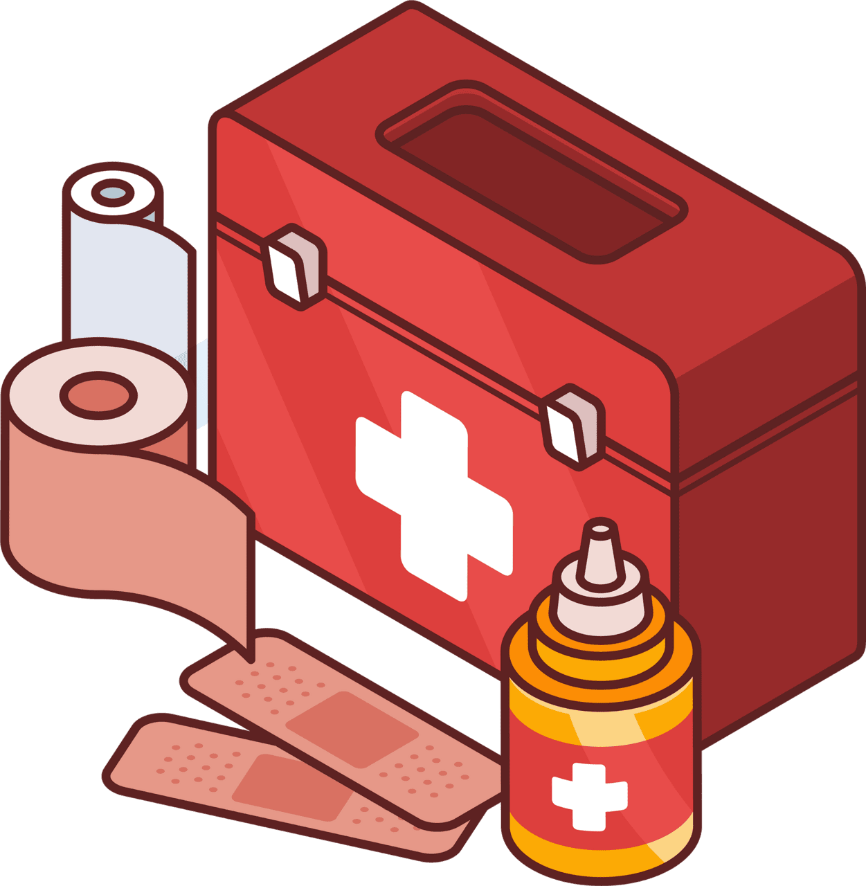 Healthcare heart and first aid kit health care surance vector image clipart