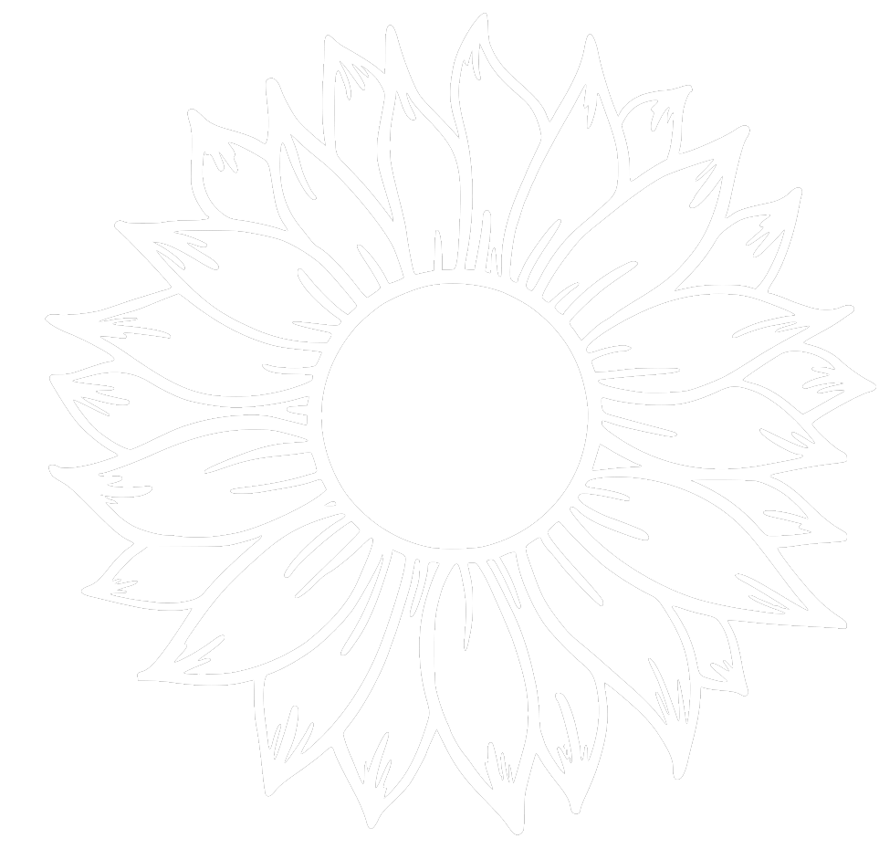 Sunflower black and white decal clipart picture