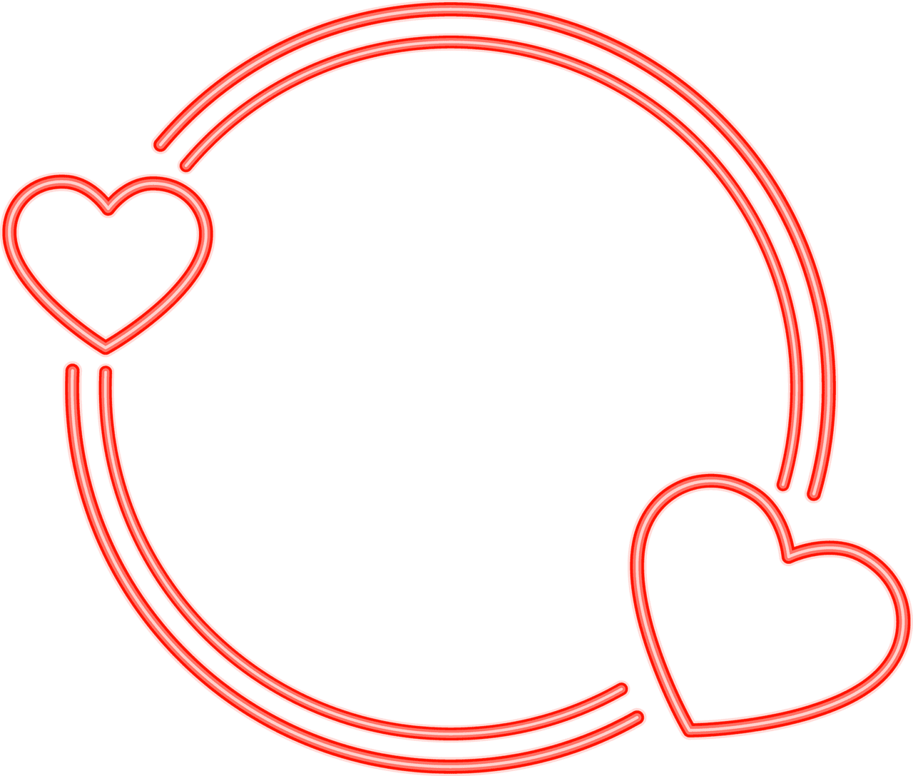 Heart outline love circle frame clipart picture