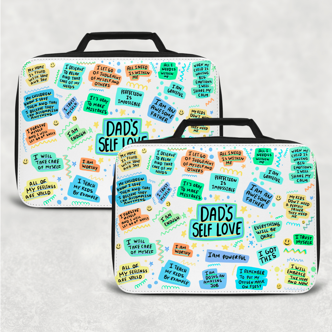 Luggage dad self love insulated lunch bag clipart clip art