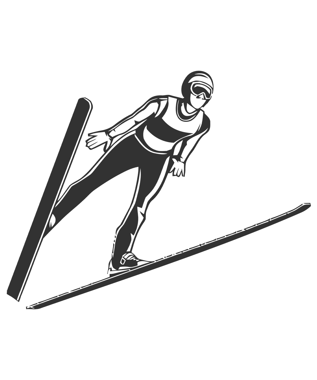 Ski jumping ing image clipart