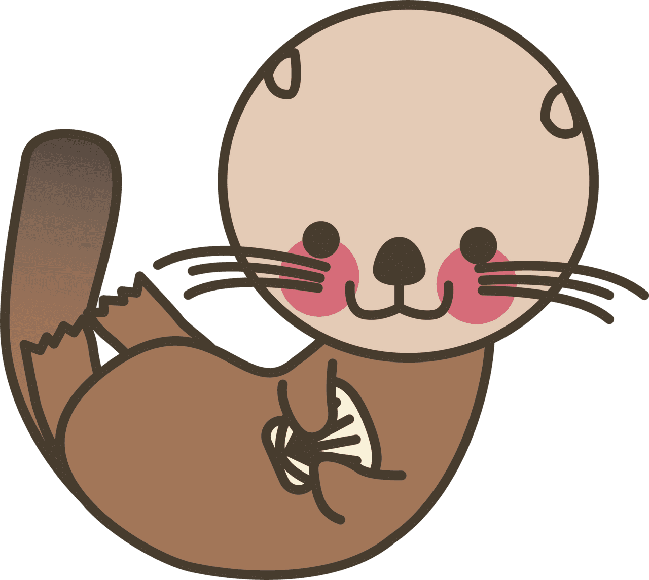 Sea otter vector clipart images