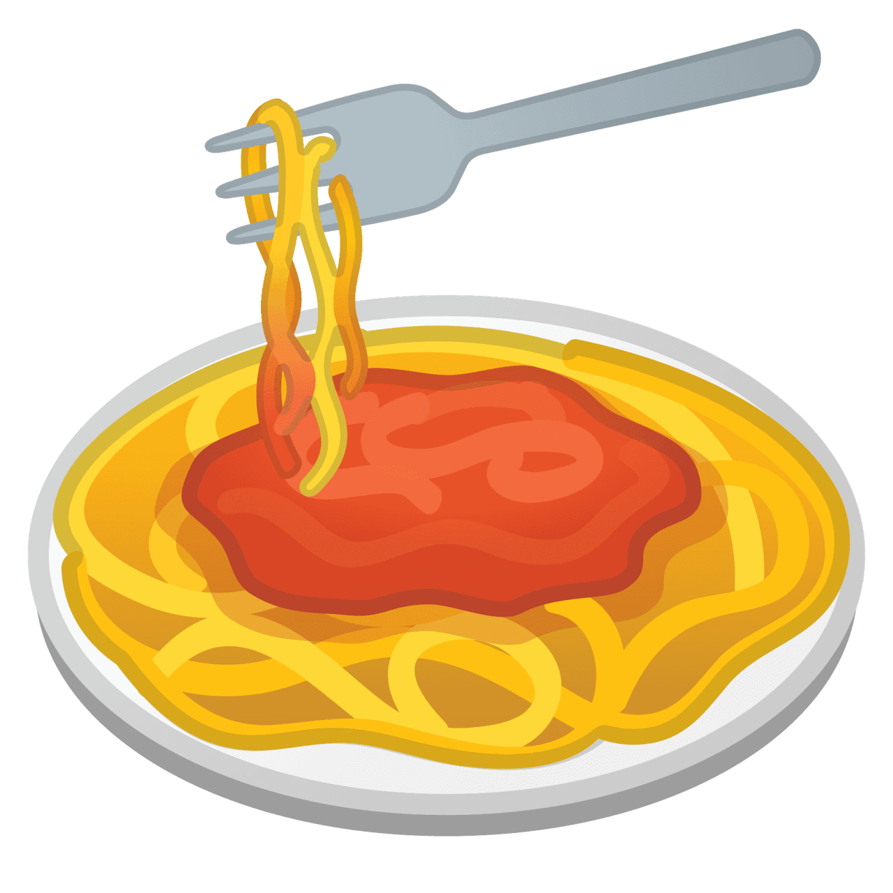 Pasta of the italian spaghetti plate vector clipart