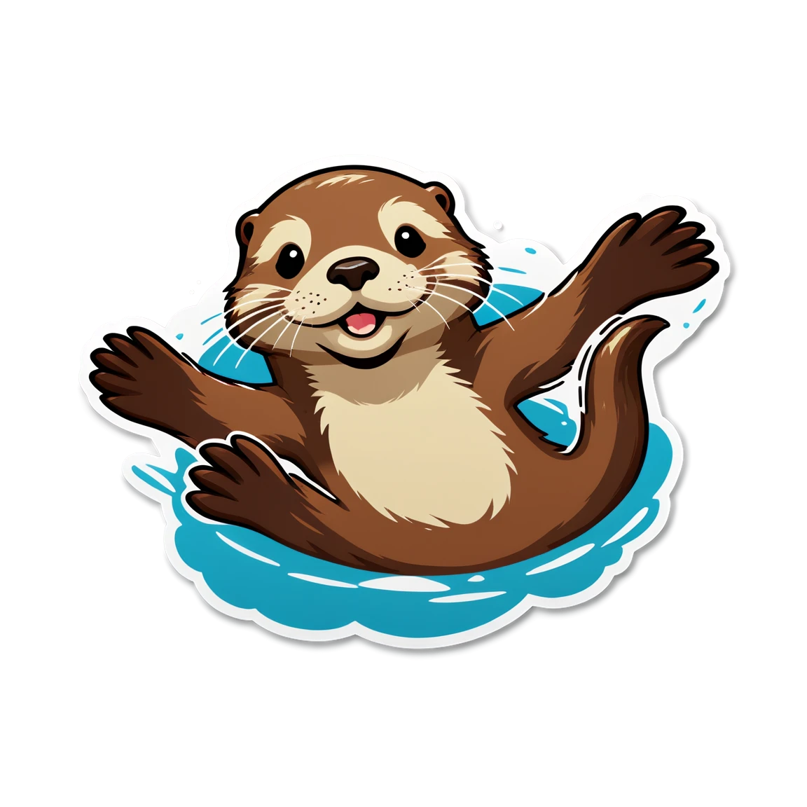 Otter stickers ai stickr clipart transparent 2