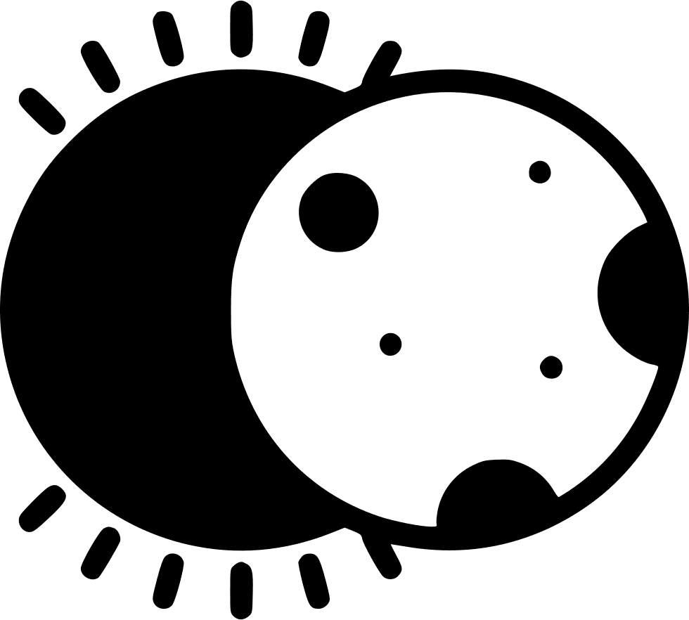 Solar eclipse vector graphics image with no background clipart