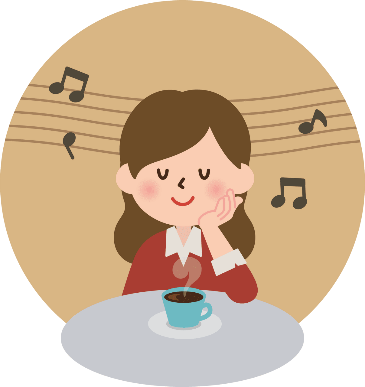 Listening to music vector clipart images