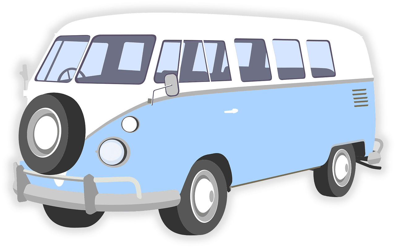 Why travelling using van is great idea clipart background