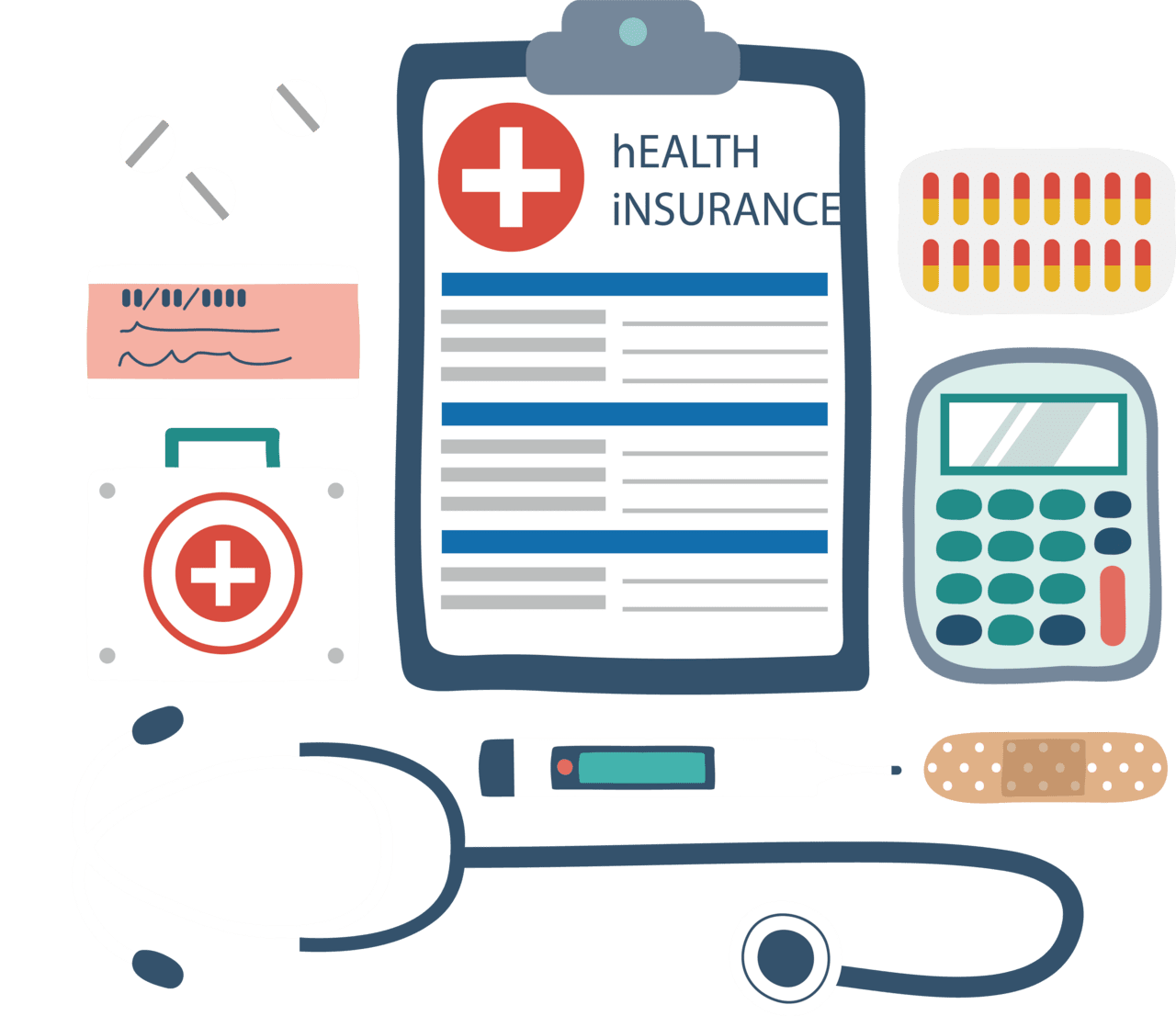 Healthcare health insurance policy vector image clipart