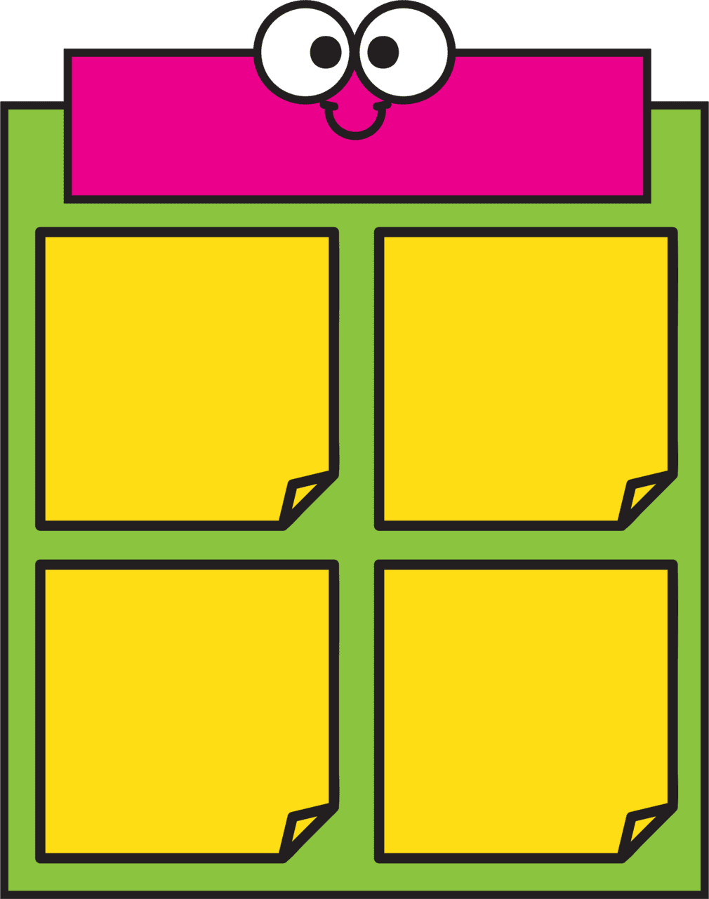 Sticky note pin page clipart picture