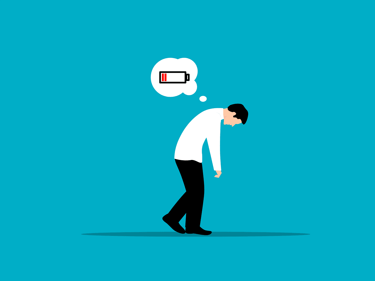 Tired exhausted stress vector graphic clipart