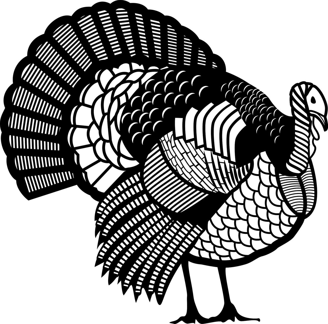 Turkey black and white vector clipart images