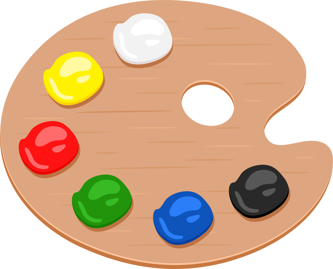 Paint palette vector clipart images 2