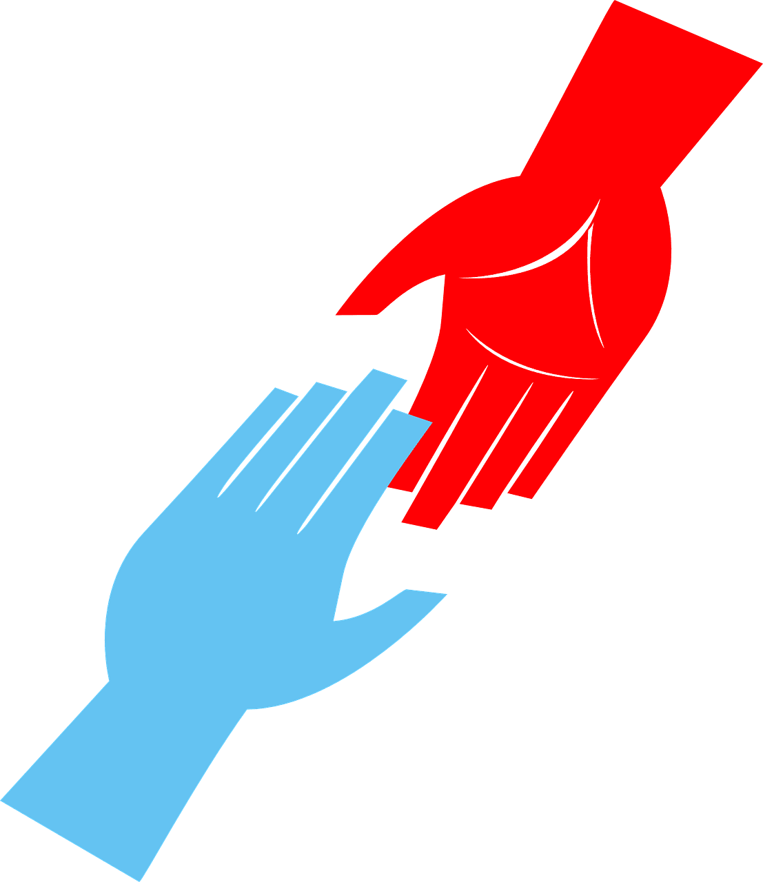 Reaching out help ing vector graphic clipart