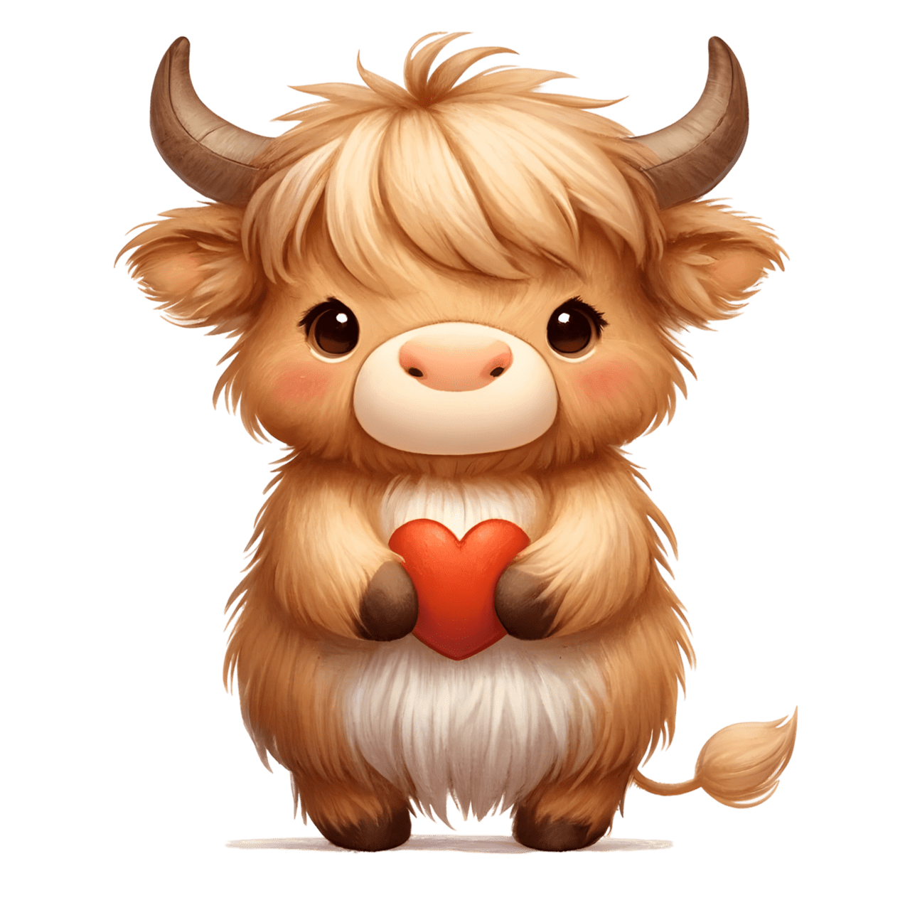 Photo highland cow holding heart hyland cows album teddy bear dreams and video sharing made easy clipart