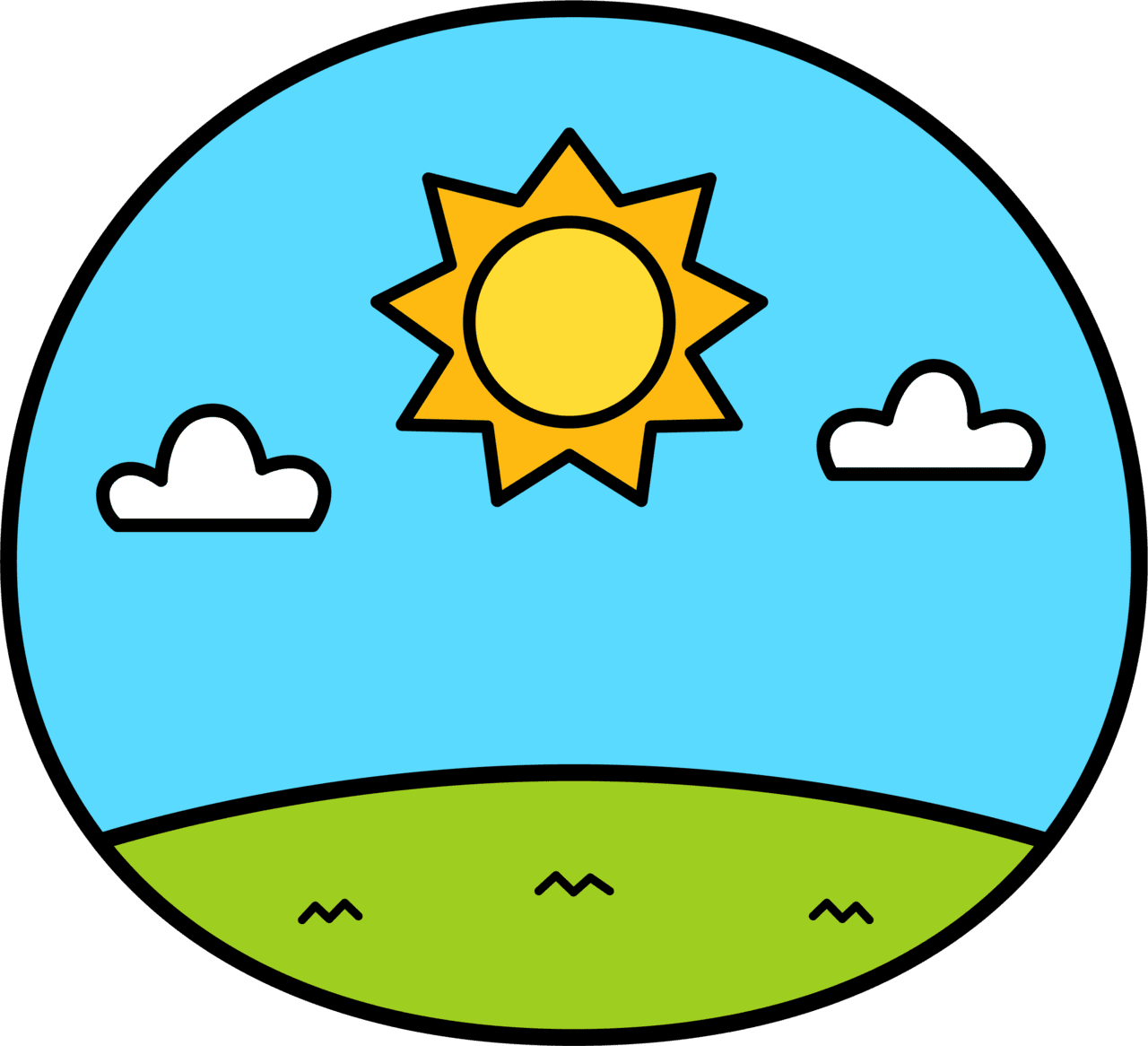 Sunlight pin page clipart background 2