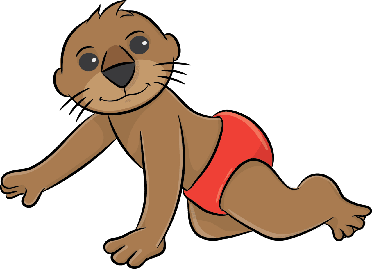 Otter baby swim lessons starting mo little school clipart picture