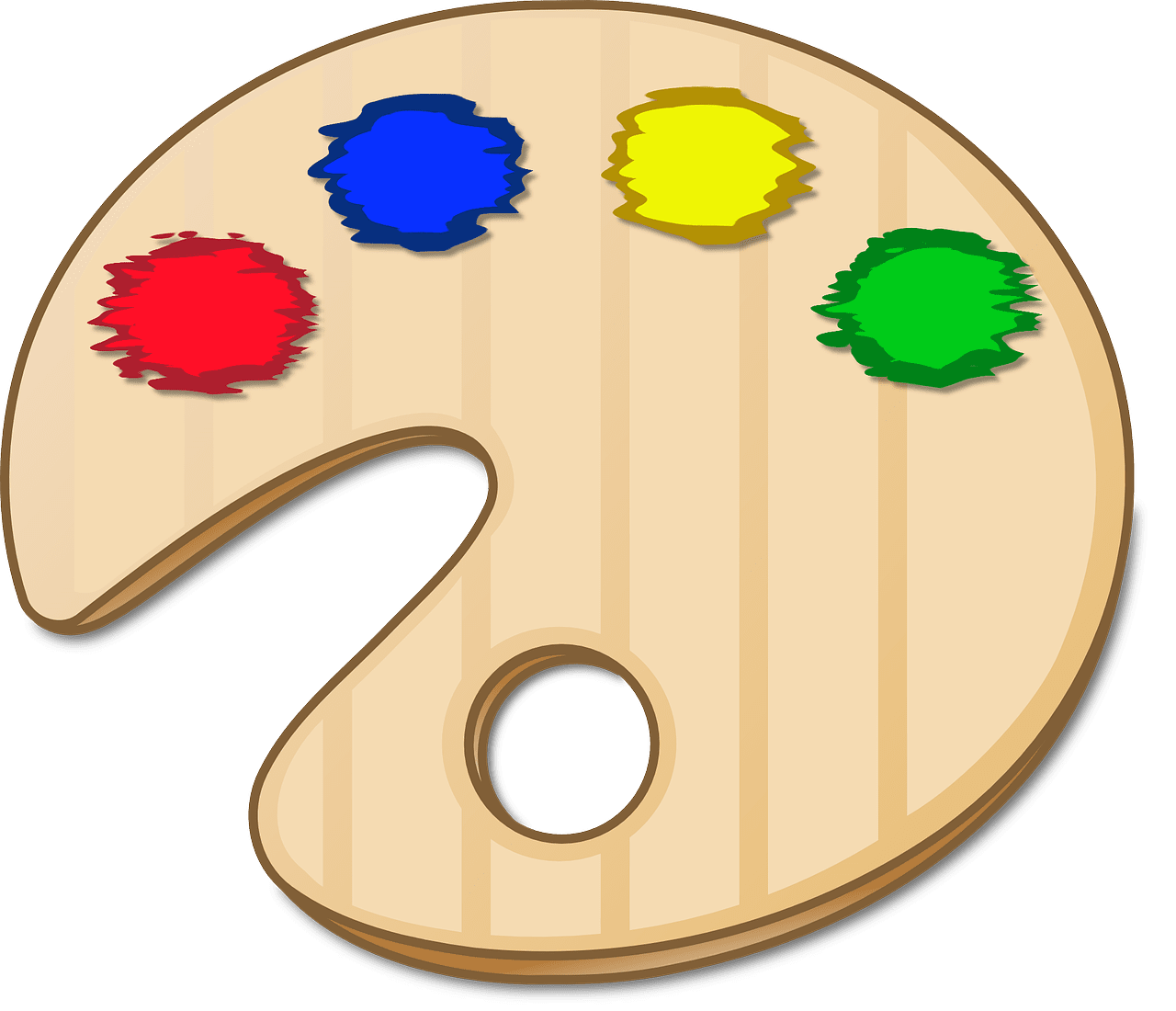 Paint palette art color vector graphic clipart