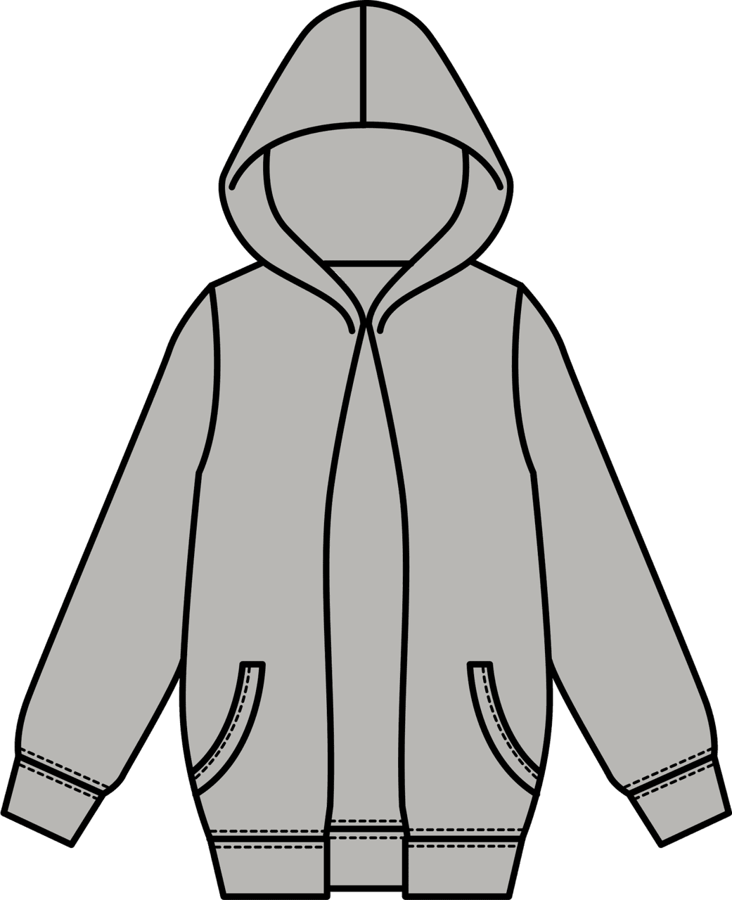 Hoodie jacket vector clipart images