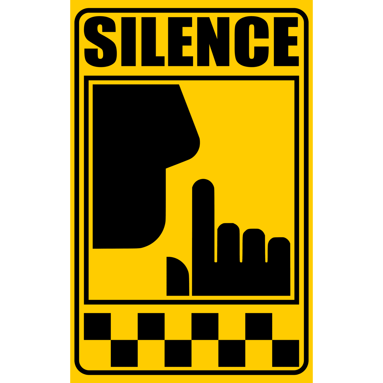 Sign al of silence vector clipart image photo cc images