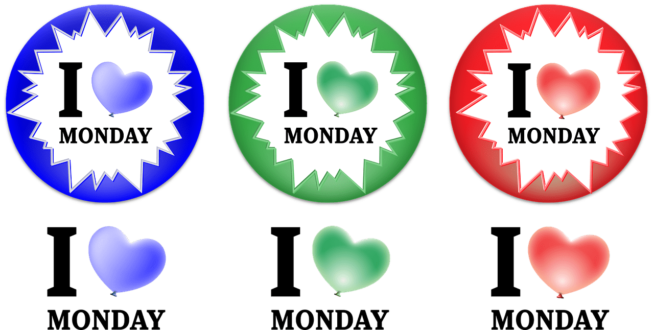 Monday burst love vector graphic clipart