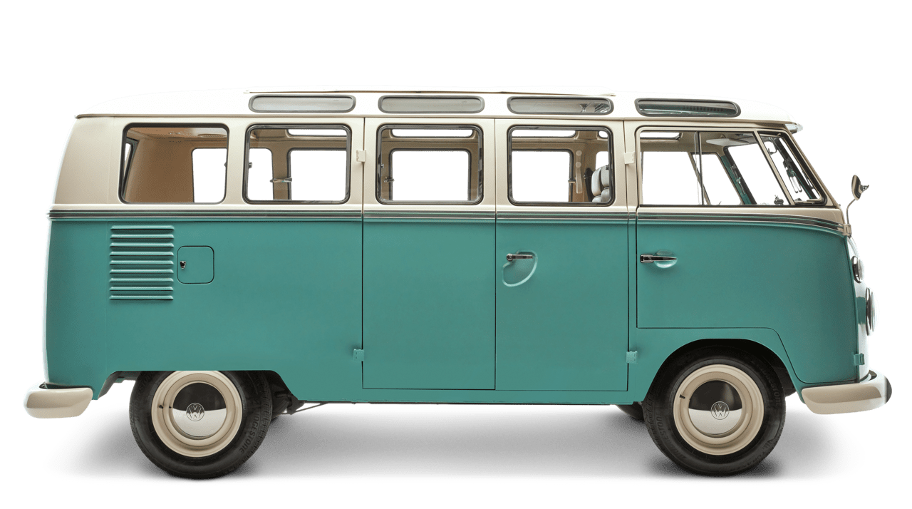 Van vintage vw bus restomod electric clipart image