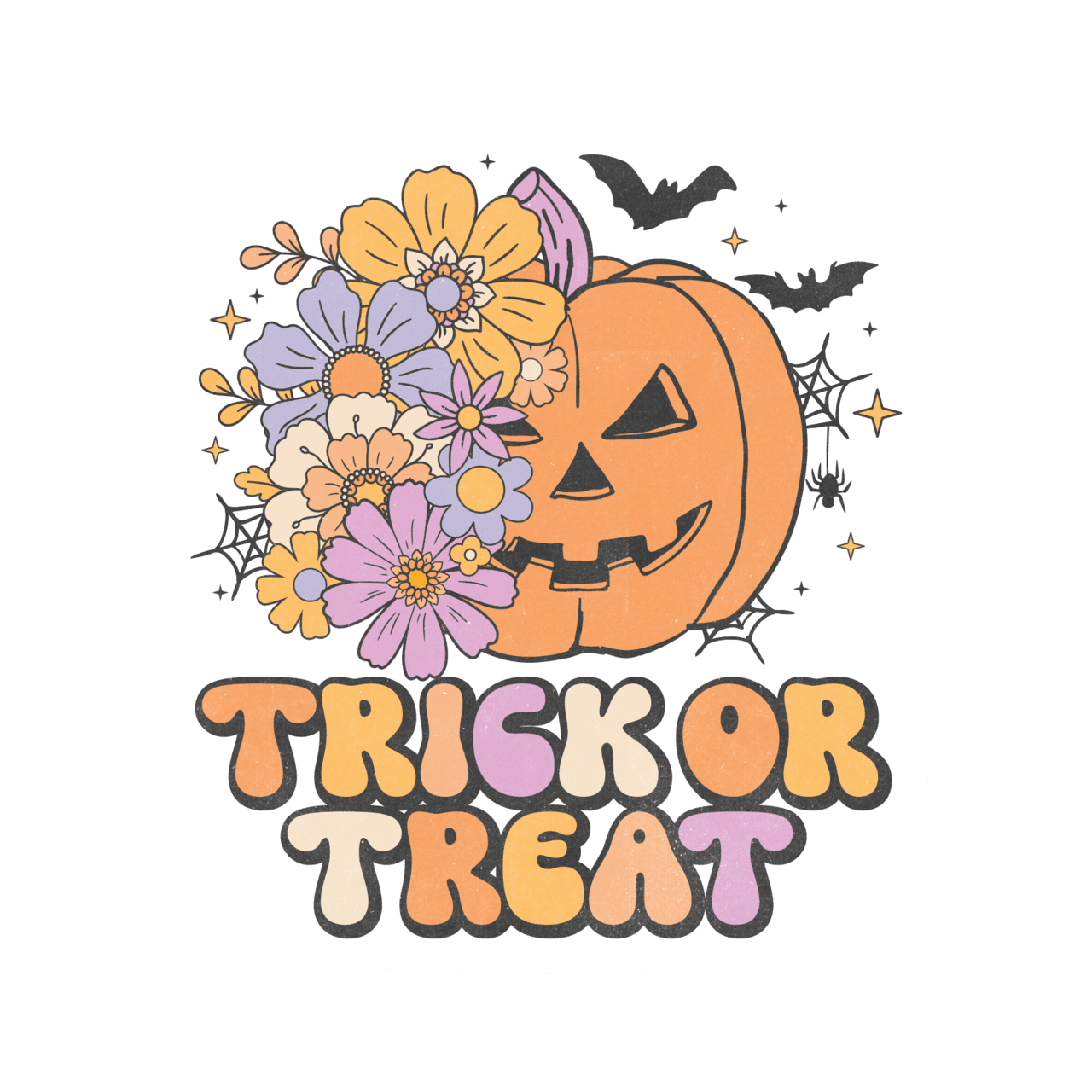 Trunk or treat retro halloween stickers clipart clip art