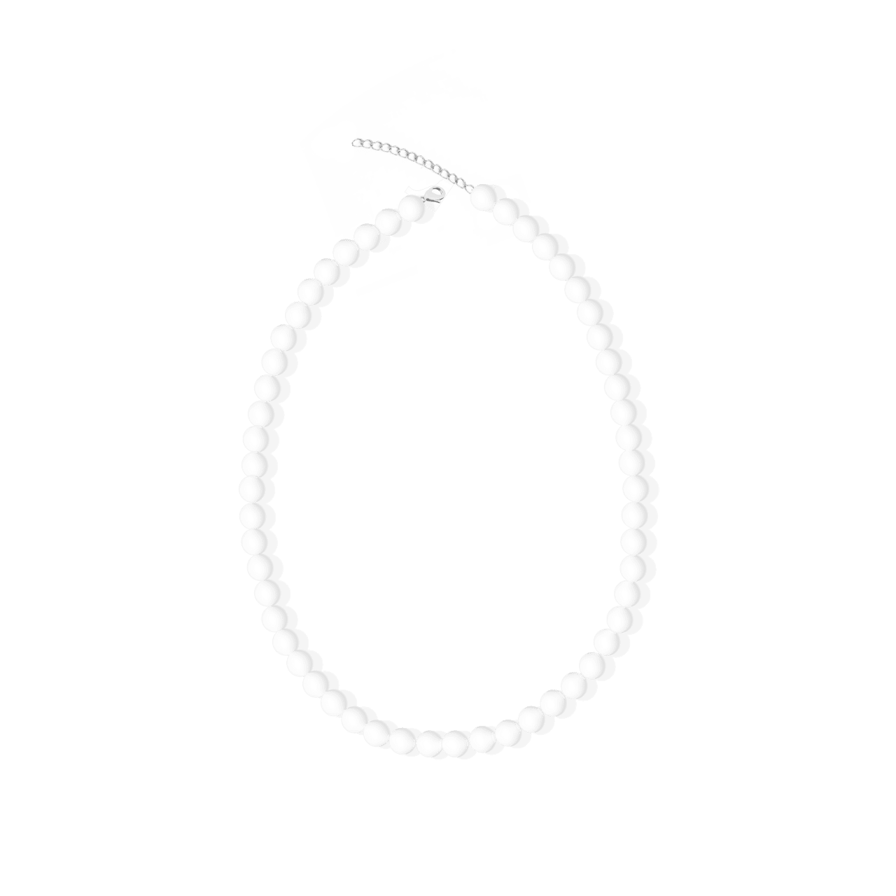 Jewelry matt white pearl chain clipart image