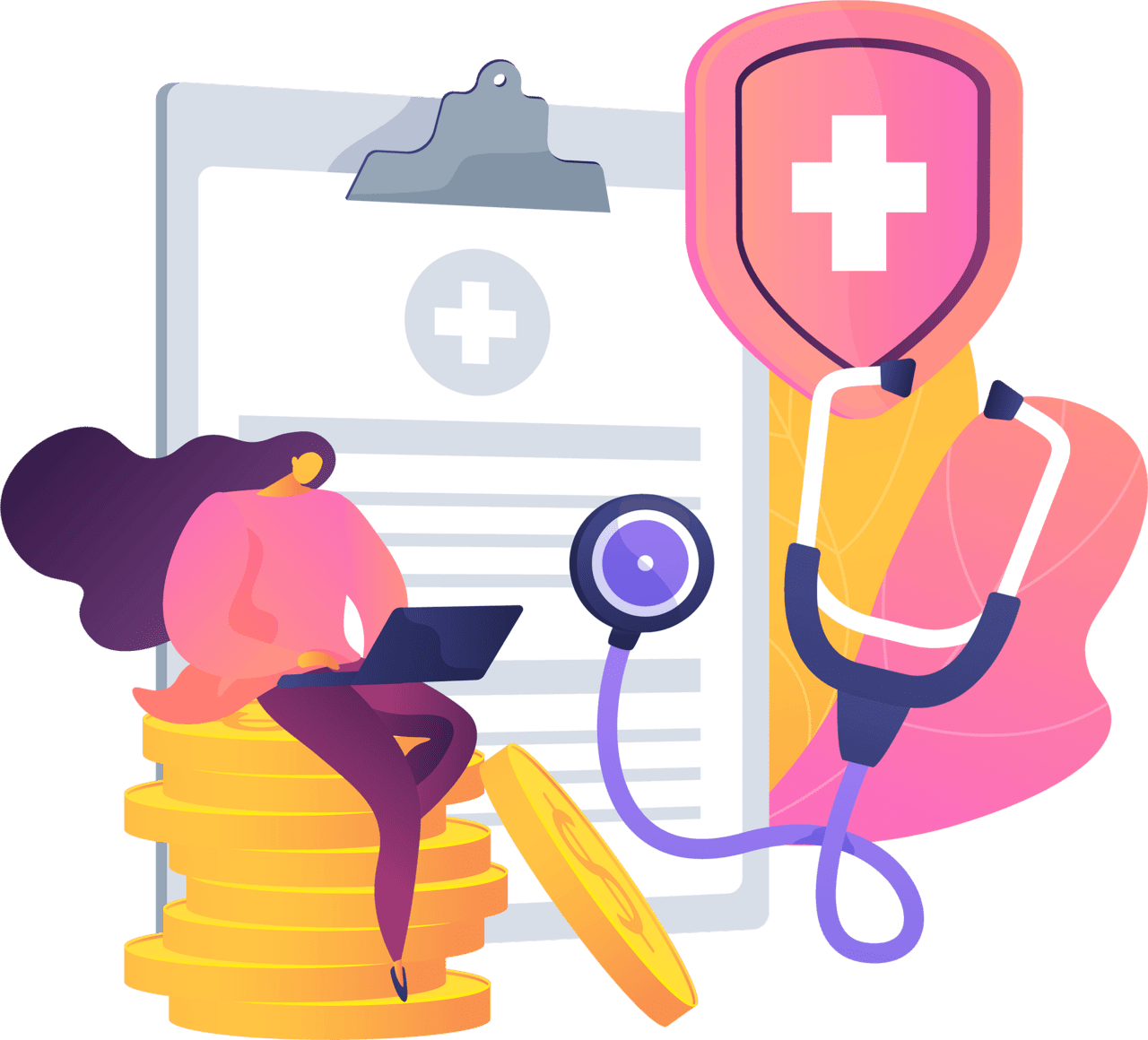 Healthcare health insurance abstract concept clipart free