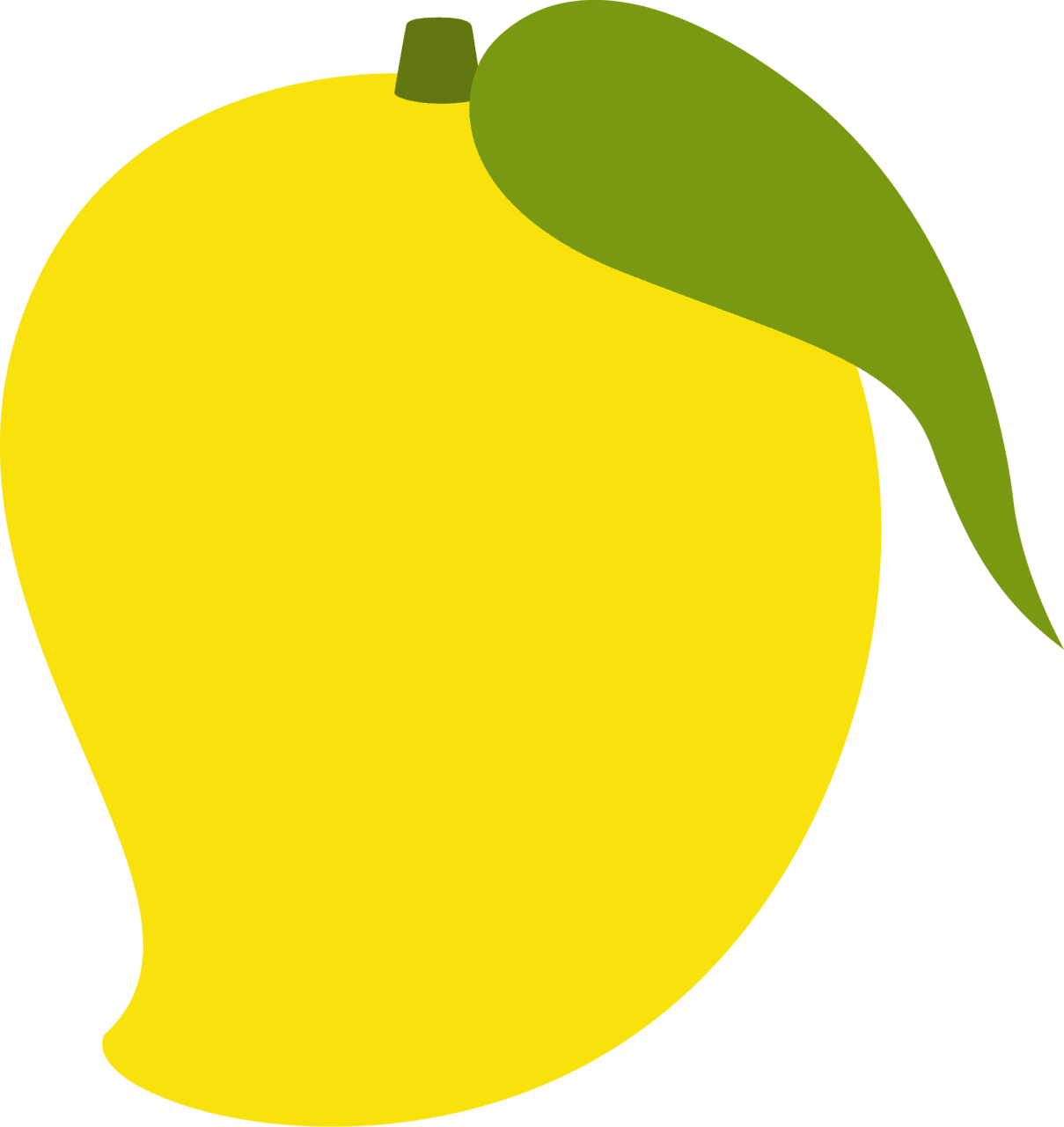 Flat mango graphic leaf fruit clipart logo