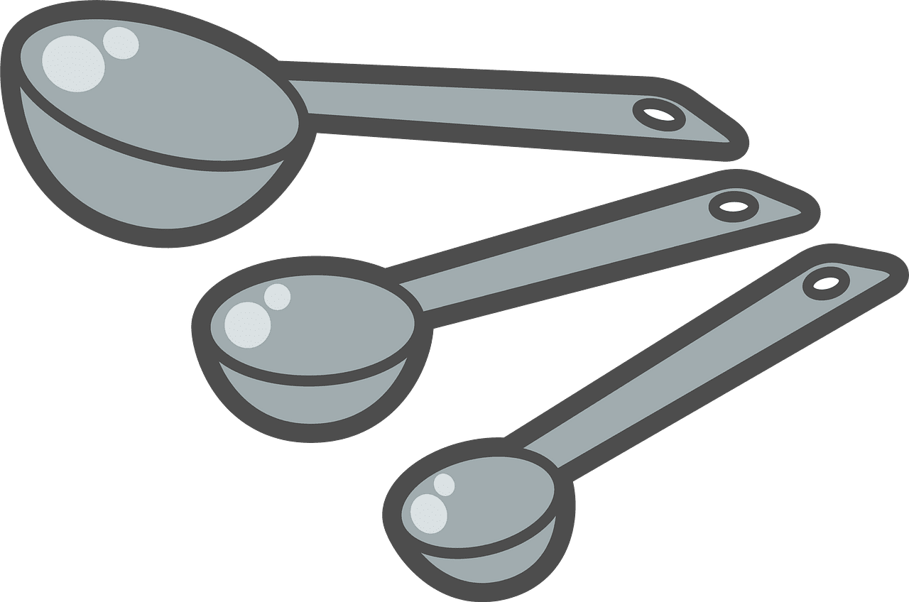 Measuring spoon vector clipart images