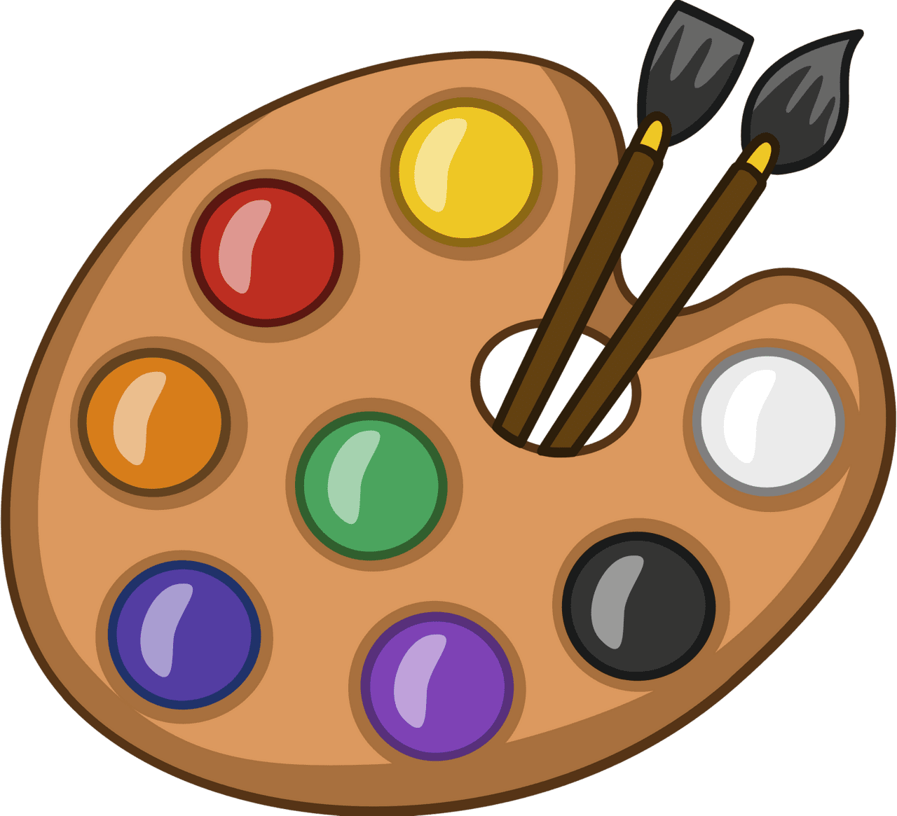 Paint palette vector clipart images 3