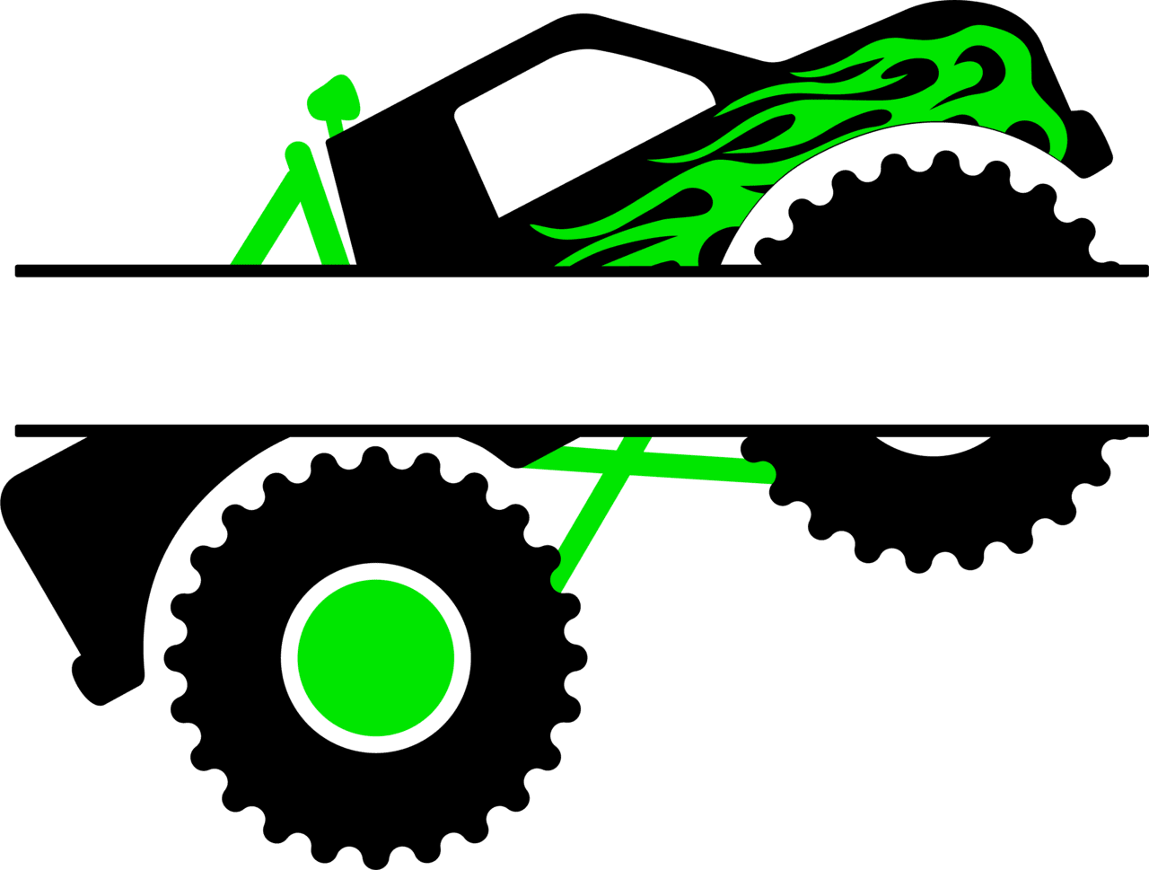 Monster truck page clipart transparent