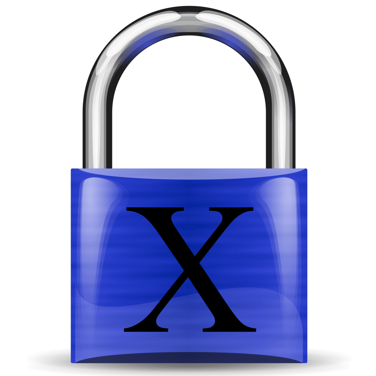 Padlock blue clipart image