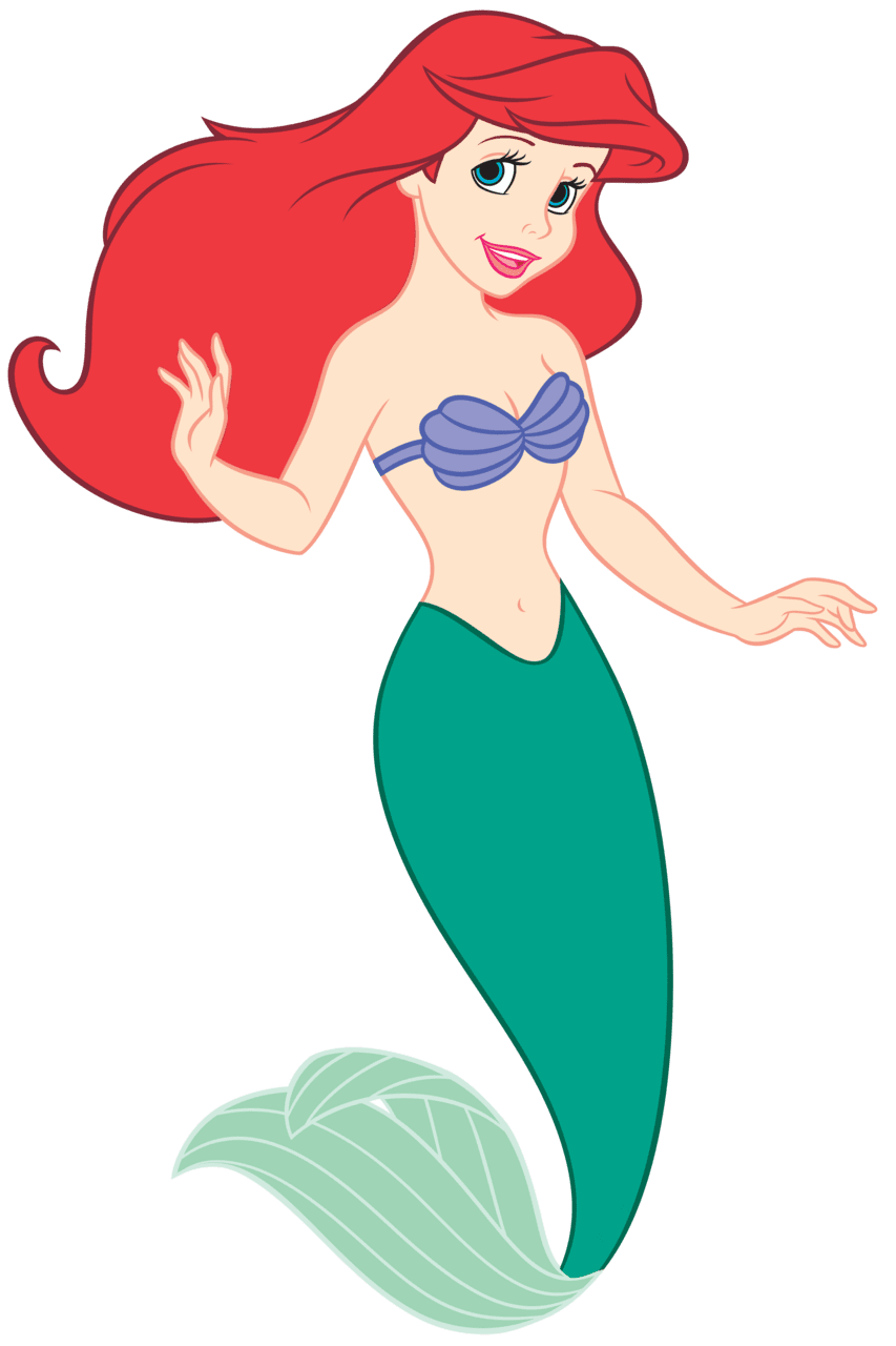 Mermaid tail ariel clipart vector 2