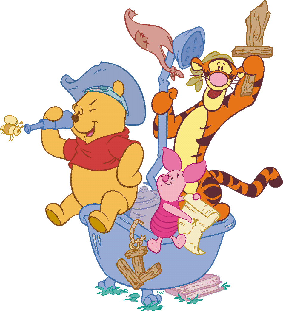 Pooh pin page clipart vector