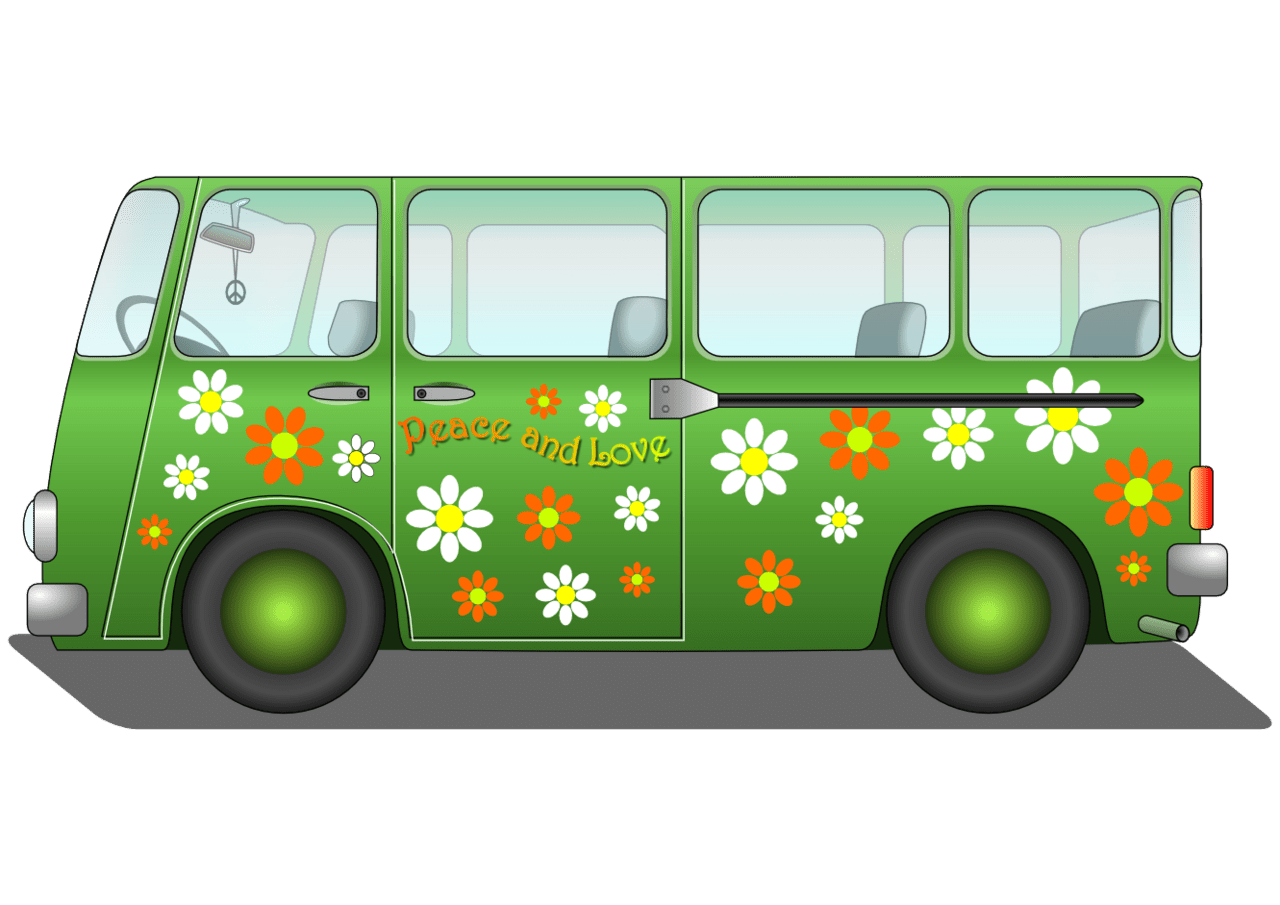 Cute van cartoon clipart free