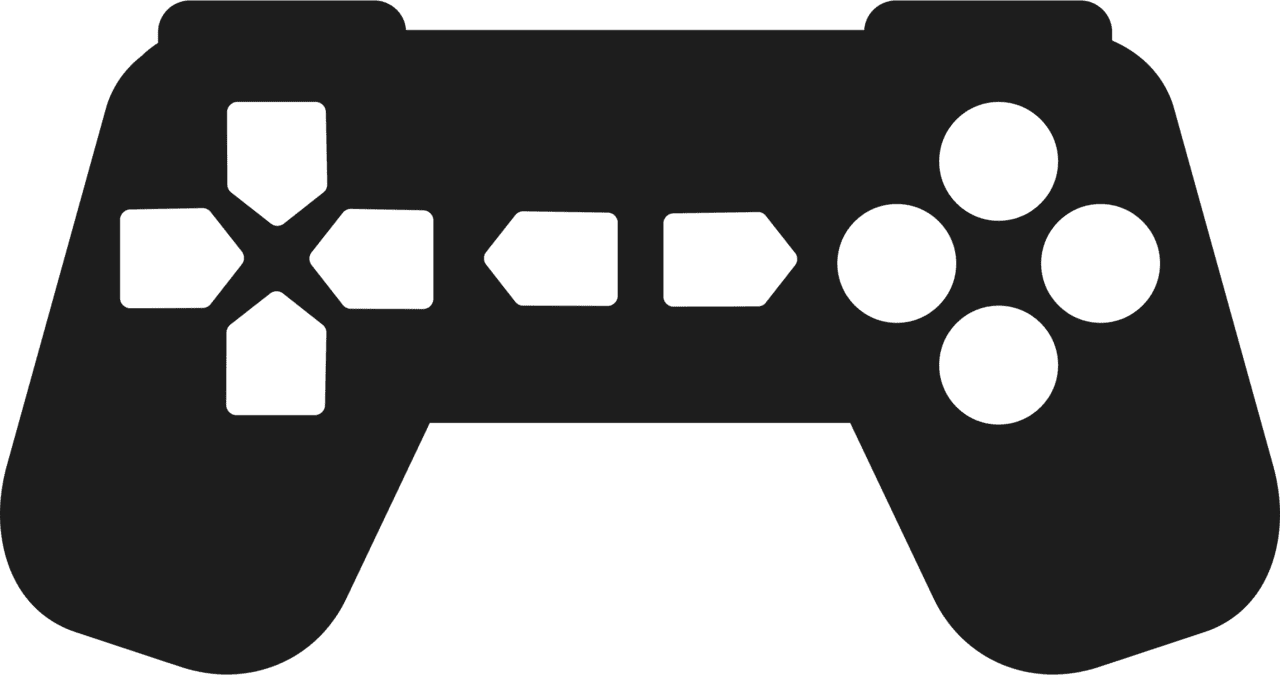 Video game controller silhouette images clipart