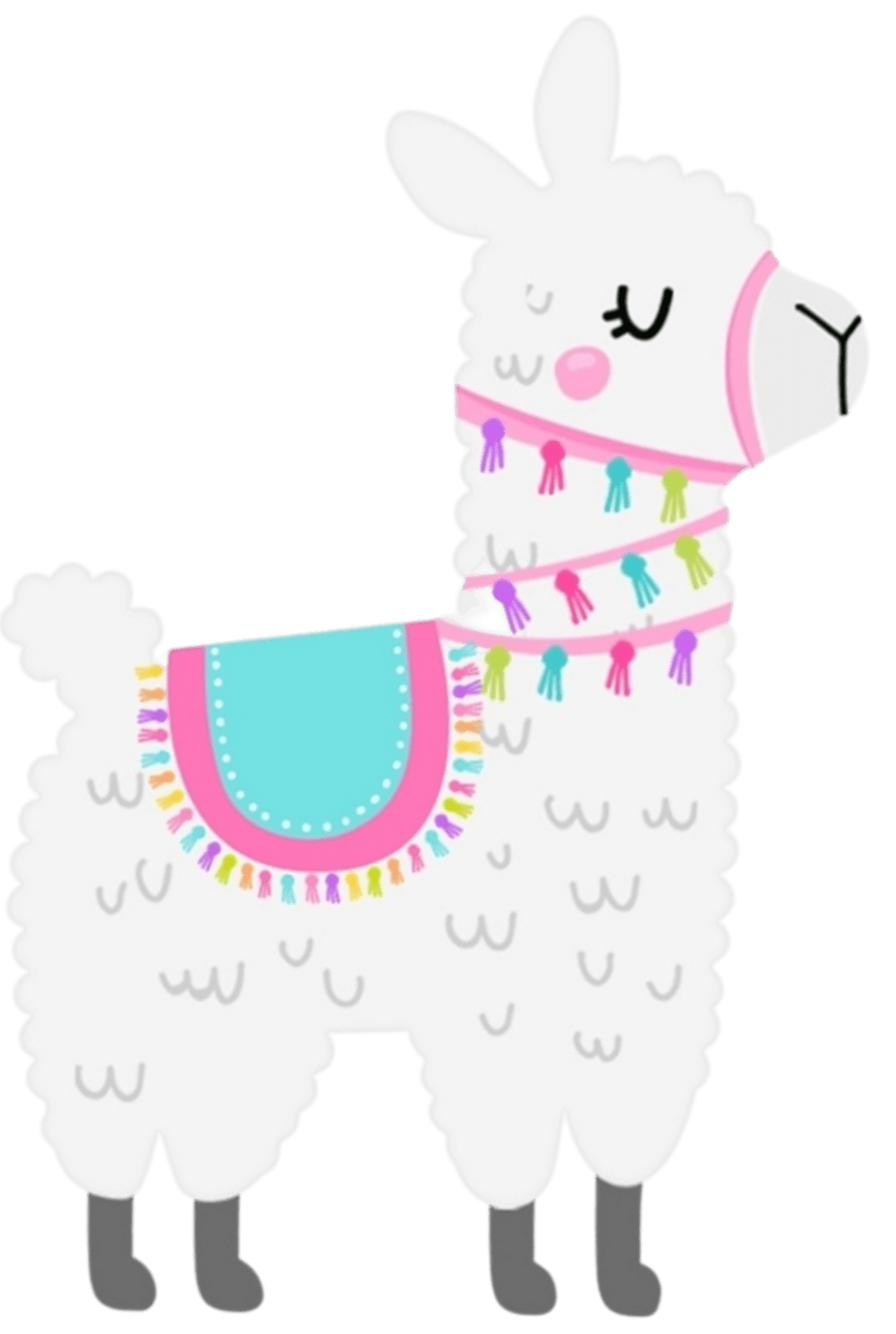 Llama pin page clipart image