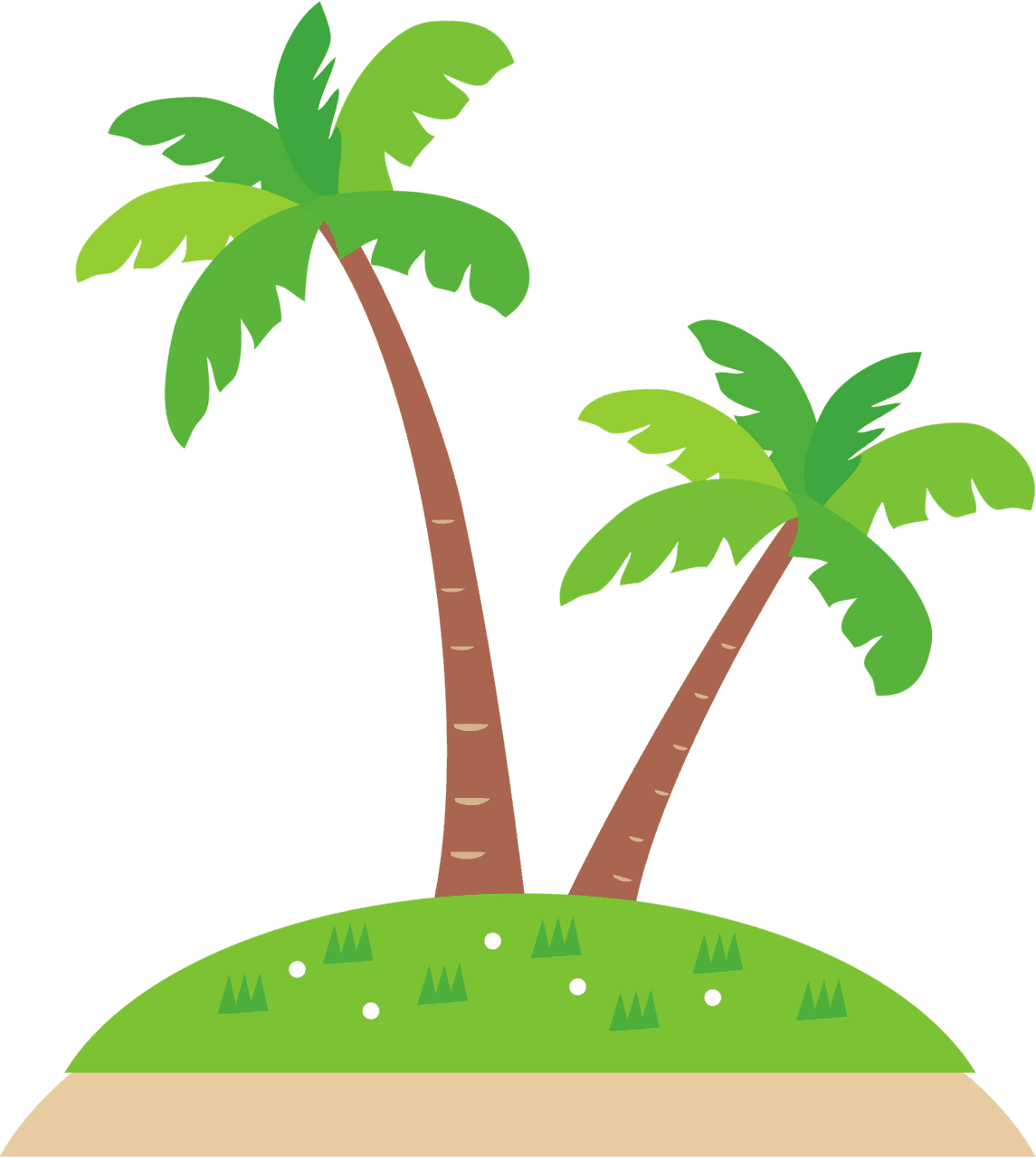 Tropical island vector clipart images