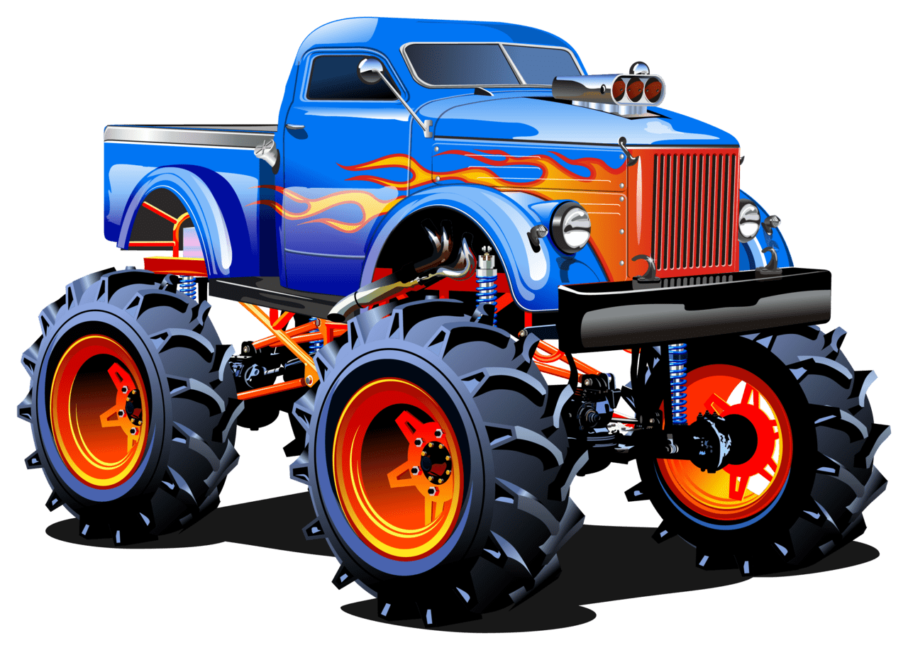 Realistic monster truck clipart for vector