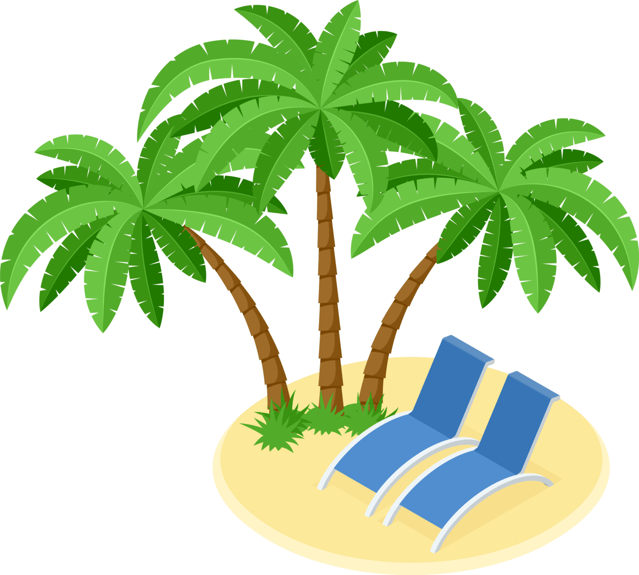 Beach island image clipart large size