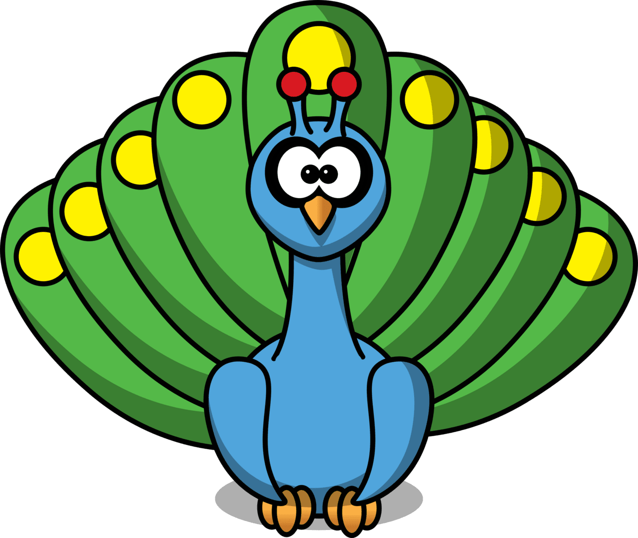 Cartoon peacock clipart logo