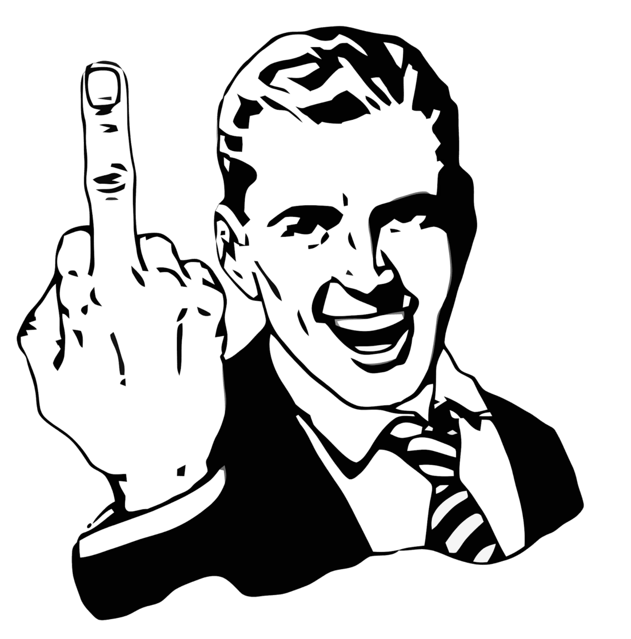 Middle finger sticker clipart image